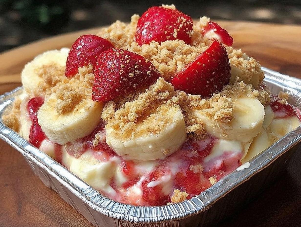 Irresistible Strawberry Crunch Banana Pudding in 30 Minutes