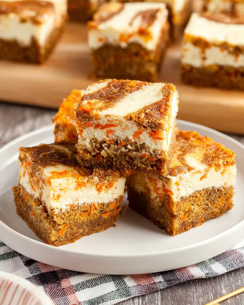 Carrot Cake Cheesecake Bars - detail 1