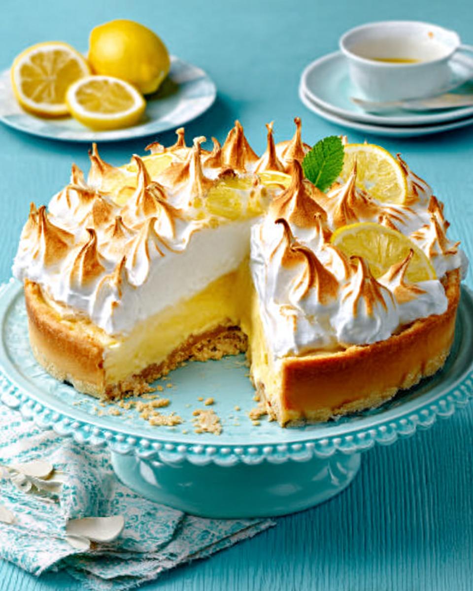 Creamy Lemon Meringue Cheesecake - detail 1