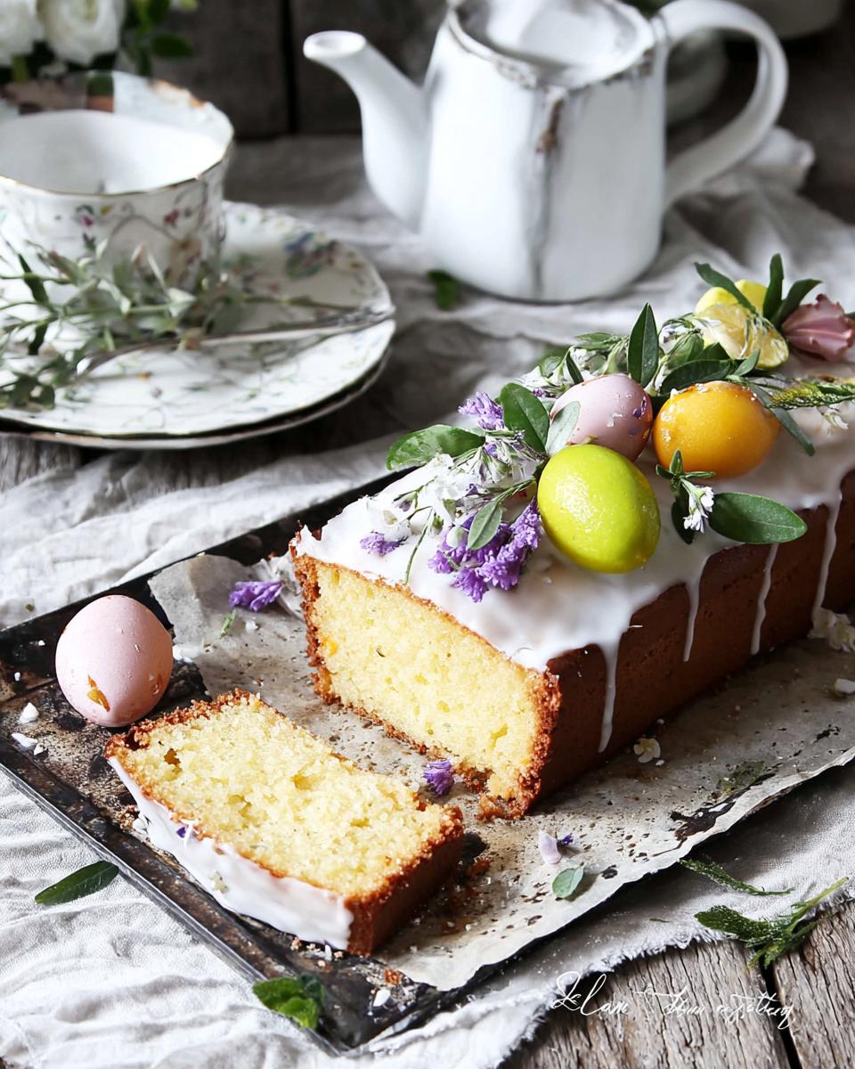 Easter Zesty Lemon Loaf - detail 2