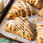 Easy Carrot Cake Scones with Cream Cheese Glaze