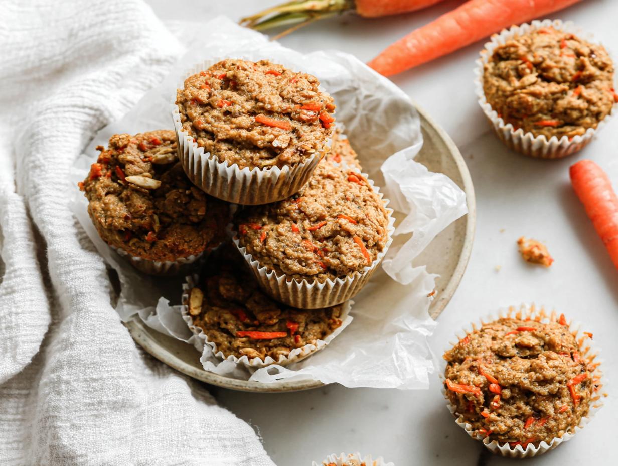 Bake Delicious Easy One-Bowl Carrot Oatmeal Muffins