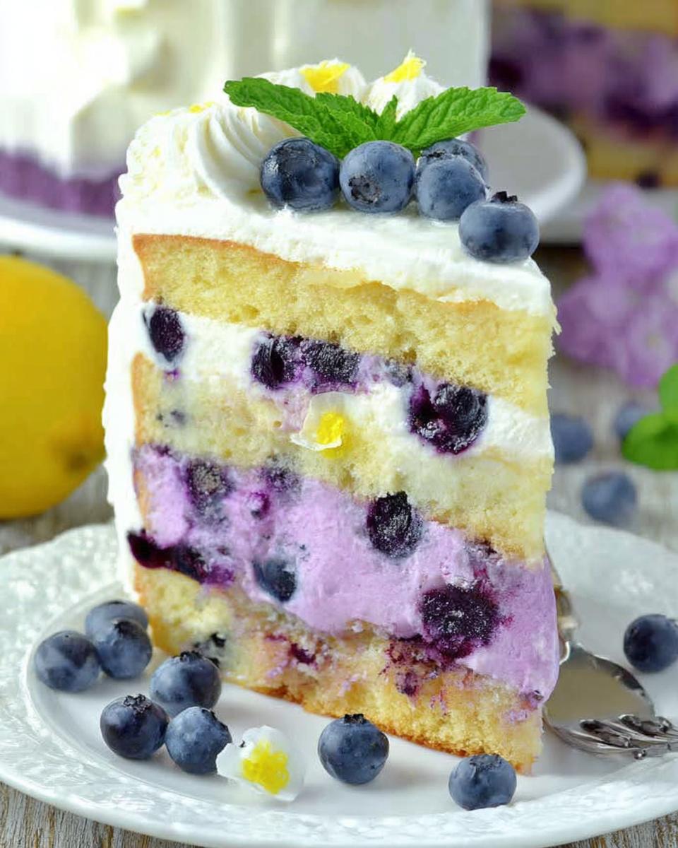 Lemon Blueberry Cheesecake Cake Recipe - detail 2