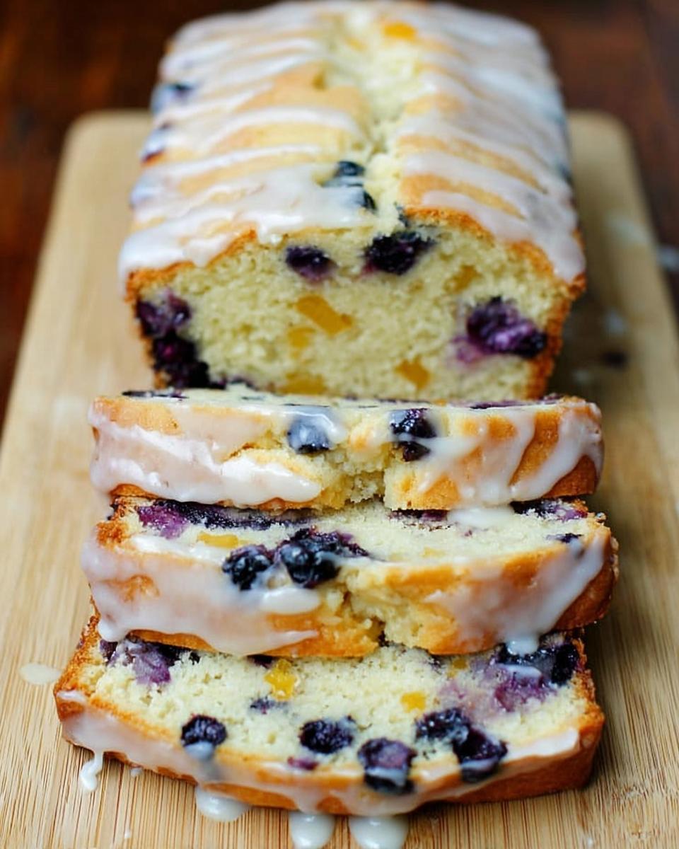 Lemon Blueberry Loaf with Lemon Glaze - detail 1