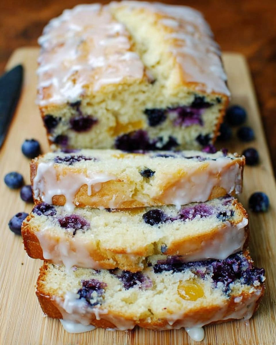 Lemon Blueberry Loaf with Lemon Glaze - detail 2