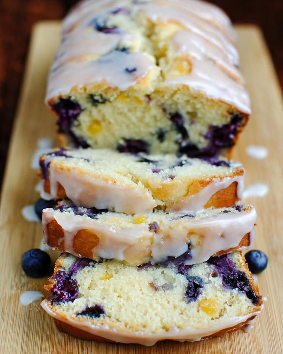 Lemon Blueberry Loaf with Lemon Glaze - detail 3