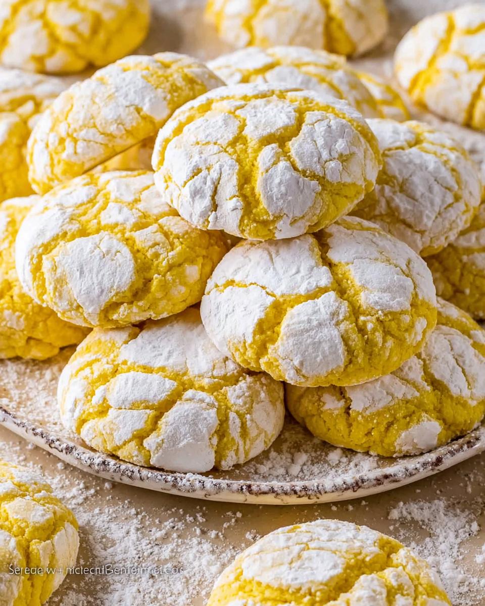 Lemon Crinkle Cookies - detail 2