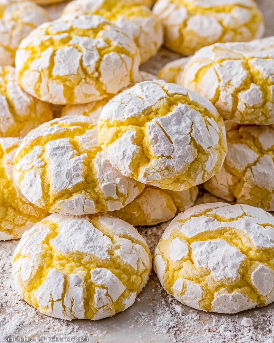 Lemon Crinkle Cookies - detail 3