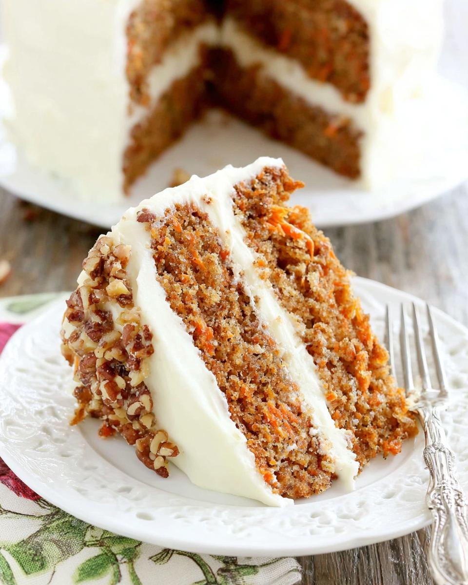 Moist Homemade Carrot Cake Recipe with Easy Cream Cheese Frosting - detail 3