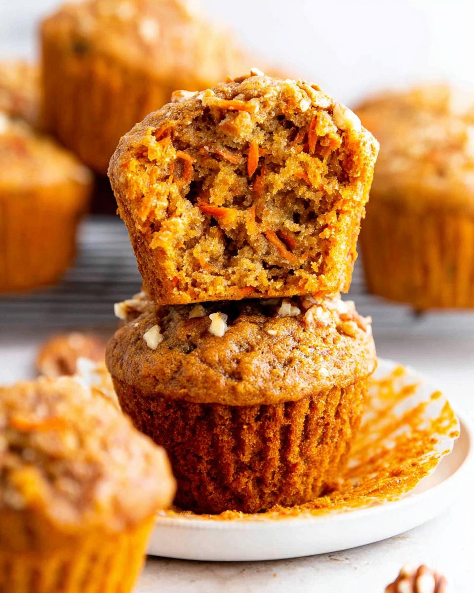 Soft Moist Carrot Muffins - detail 1