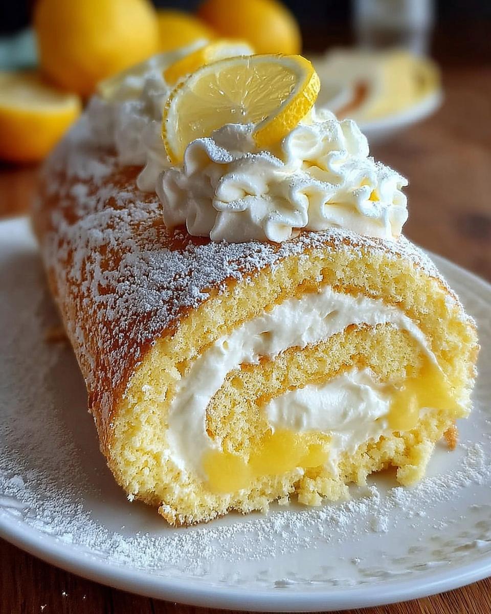 Velvet Lemon Cream Roll Cake - detail 2